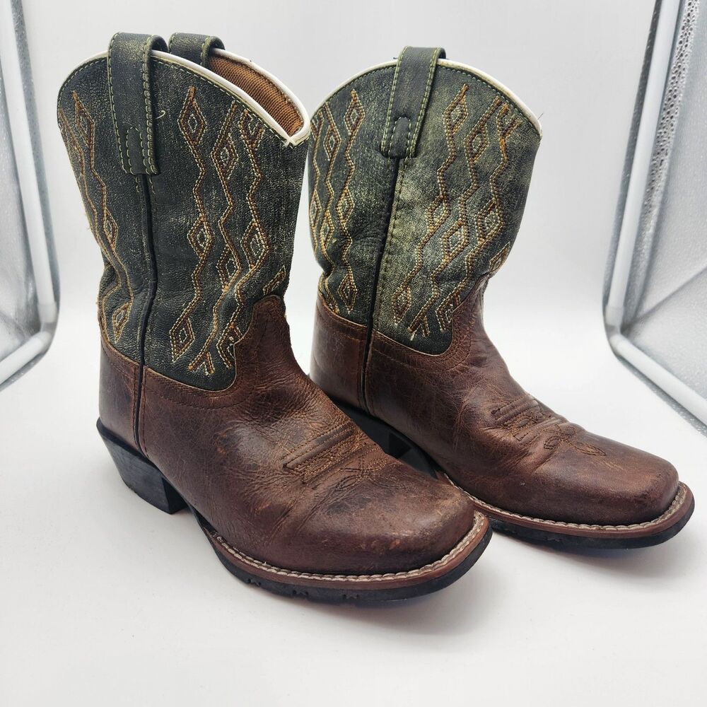 Dan Post Boots Majesty Square Toe Kids Size 1.5 D  Western Boots Mid Calf